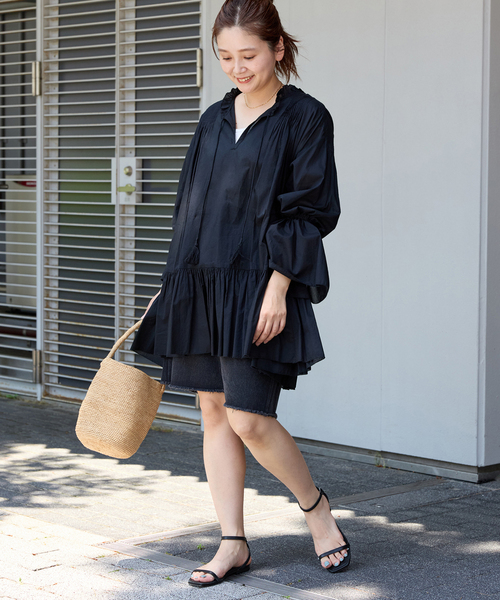 JOURNAL STANDARD(ジャーナルスタンダード)の「ピンタックフリルブラウス(シャツ/ブラウス・レディース・ブラック/ホワイト・FREE)」の21枚目の写真