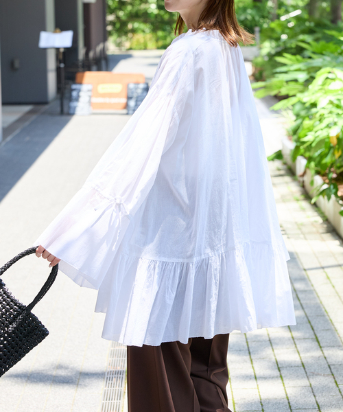 JOURNAL STANDARD(ジャーナルスタンダード)の「ピンタックフリルブラウス(シャツ/ブラウス・レディース・ブラック/ホワイト・FREE)」の17枚目の写真