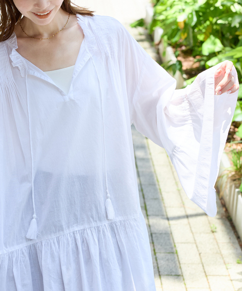 セール】ピンタックフリルブラウス（シャツ/ブラウス）｜JOURNAL