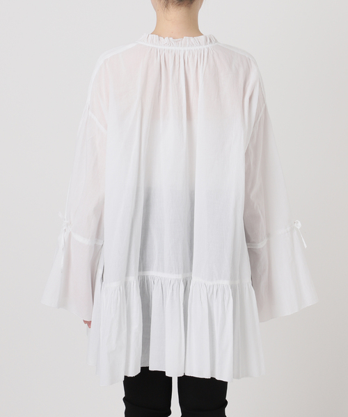 JOURNAL STANDARD(ジャーナルスタンダード)の「ピンタックフリルブラウス(シャツ/ブラウス・レディース・ブラック/ホワイト・FREE)」の10枚目の写真