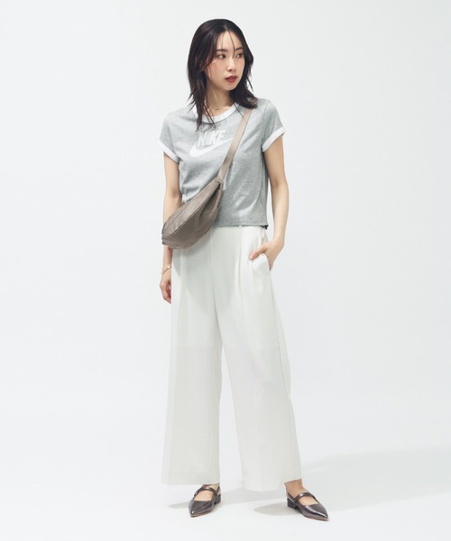 NIKE（ナイキ）の「ナイキ  NSW リンガー VNTG RU S/S NIKE（Tシャツ/カットソー・レディース・ホワイト×ブラック/グレー・M/L）」の13枚目の写真