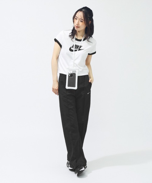 NIKE（ナイキ）の「ナイキ  NSW リンガー VNTG RU S/S NIKE（Tシャツ/カットソー・レディース・ホワイト×ブラック/グレー・M/L）」の7枚目の写真