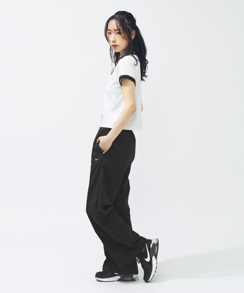 NIKE（ナイキ）の「ナイキ  NSW リンガー VNTG RU S/S NIKE（Tシャツ/カットソー・レディース・ホワイト×ブラック/グレー・M/L）」の8枚目の写真