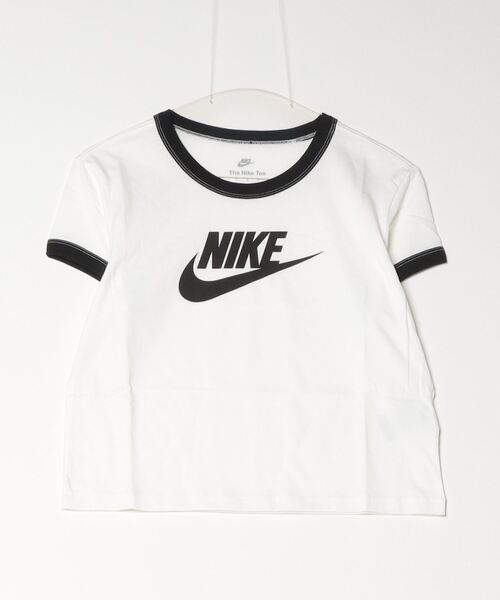 NIKE（ナイキ）の「ナイキ  NSW リンガー VNTG RU S/S NIKE（Tシャツ/カットソー・レディース・ホワイト×ブラック/グレー・M/L）」の16枚目の写真
