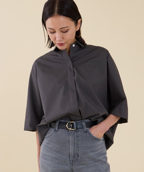 marmors(マルモア)の「【marmors】dolman sleeve shirt(シャツ/ブラウス・レディース・ホワイト/チャコールグレー/ブルー・36)」の3枚目の写真