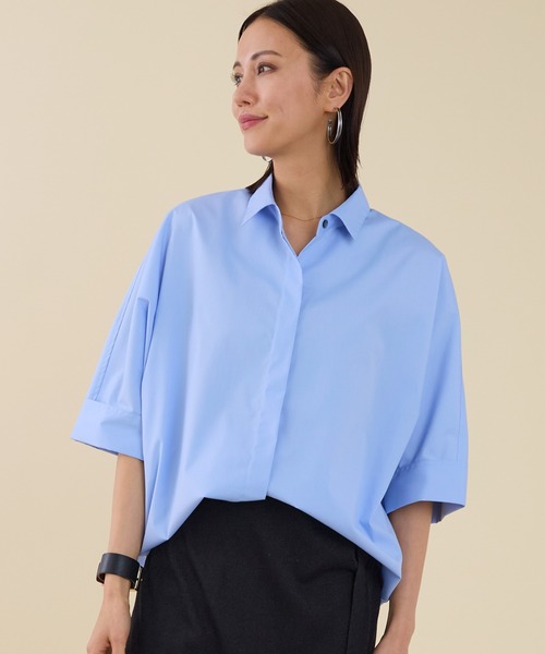 marmors(マルモア)の「【marmors】dolman sleeve shirt(シャツ/ブラウス・レディース・ホワイト/チャコールグレー/ブルー・36)」の1枚目の写真