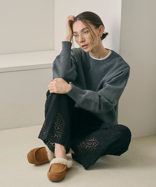 UGG（アグ）の「【国内EXCLUSIVE】＜UGG＞アンスレー ミュール サンダル（スリッポン・レディース・ブラウン・7/6/5/8）」の4枚目の写真