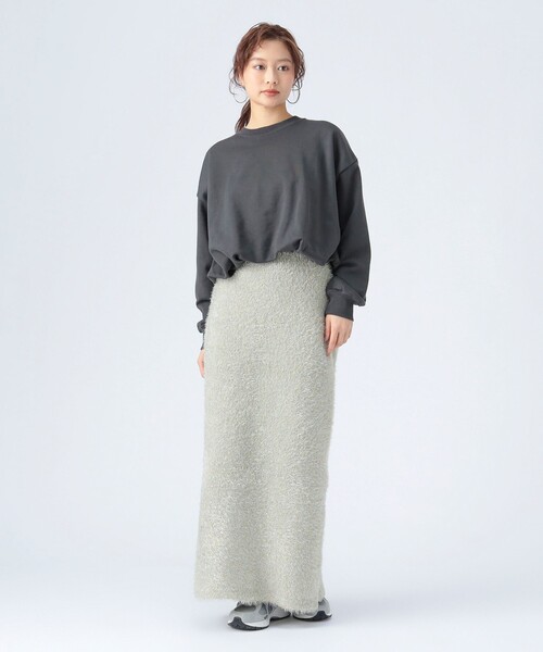 BEAMS HEART（ビームスハート）の「バルーン クロップド スウェット（Tシャツ/カットソー・レディース・チャコールグレー/ピンク/イエロー・FREE）」の4枚目の写真