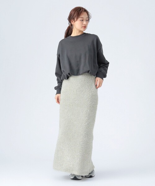 BEAMS HEART（ビームスハート）の「バルーン クロップド スウェット（Tシャツ/カットソー・レディース・チャコールグレー/ピンク/イエロー・FREE）」の5枚目の写真