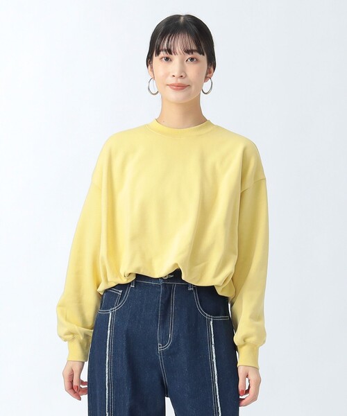 BEAMS HEART（ビームスハート）の「バルーン クロップド スウェット（Tシャツ/カットソー・レディース・チャコールグレー/ピンク/イエロー・FREE）」の10枚目の写真