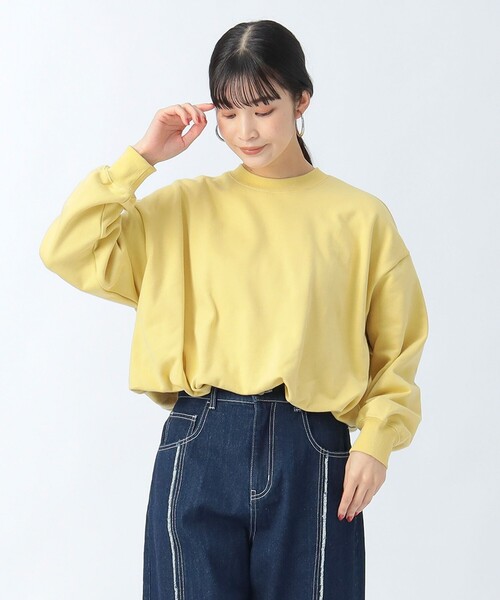 BEAMS HEART（ビームスハート）の「バルーン クロップド スウェット（Tシャツ/カットソー・レディース・チャコールグレー/ピンク/イエロー・FREE）」の11枚目の写真
