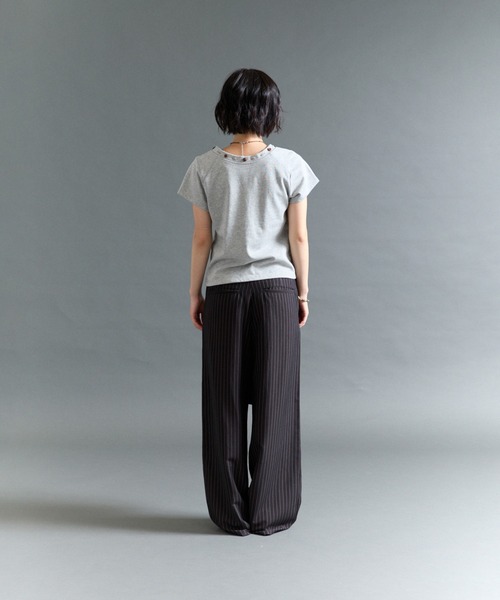 FTW(エフティダブリュー)の「2WAY HENRY BUTTON TOP(Tシャツ/カットソー・レディース・ネイビー/グレー/ブラック・SMALL/MEDIUM)」の15枚目の写真