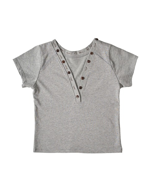 FTW(エフティダブリュー)の「2WAY HENRY BUTTON TOP(Tシャツ/カットソー・レディース・ネイビー/グレー/ブラック・SMALL/MEDIUM)」の16枚目の写真