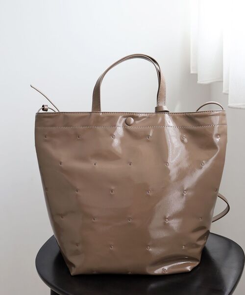 le.coeur blanc(ルクールブラン)の「ドット刺繍2wayトート(トートバッグ・レディース・シルバー/ブラック/ベージュ・FREE)」の10枚目の写真