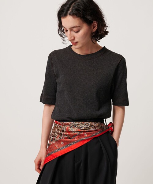 BEAUTY&YOUTH UNITED ARROWS(ビューティーアンドユースユナイテッドアローズ)の「ペイズリー×フラワーモチーフ スカーフ(バンダナ/スカーフ・レディース・オリーブ/レッド・FREE)」の7枚目の写真