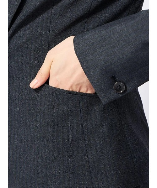 Perfect Suit FActory（パーフェクトスーツファクトリー）の「【洗える・スーパーストレッチ】スマ美パンツスーツセット（スーツセット・レディース・ネイビー/グレー・15号/11号/9号/7号/5号/13号）」の11枚目の写真