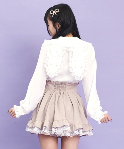 Secret Honey（シークレットハニー）の「サイドレースアップスカパン（スカート・レディース・その他/ピンク/グレー・MEDIUM）」の8枚目の写真