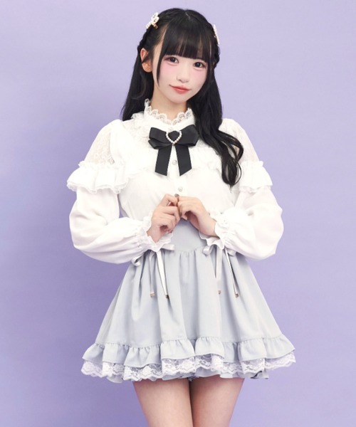 Secret Honey（シークレットハニー）の「サイドレースアップスカパン（スカート・レディース・その他/ピンク/グレー・MEDIUM）」の10枚目の写真