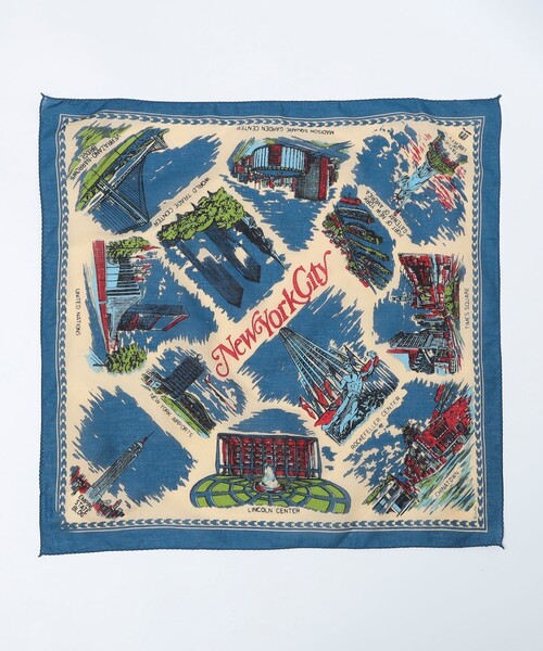 BINDU（ビンドゥー）の「BINDU: PRINT BANDANA 25AW（バンダナ/スカーフ・メンズ・ブラウン/レッド/ライトブルー/ネイビー・ONE SIZE）」の2枚目の写真