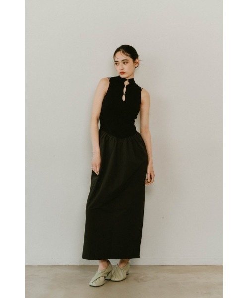 Knuth Marf（クヌースマーフ）の「taffeta docking one piece（ワンピース・レディース・ブラック/ミント・X-SMALL/SMALL/MEDIUM）」の2枚目の写真