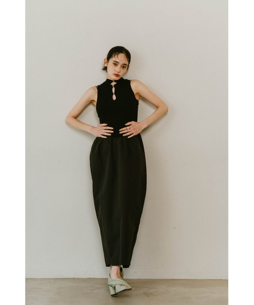 Knuth Marf（クヌースマーフ）の「taffeta docking one piece（ワンピース・レディース・ブラック/ミント・X-SMALL/SMALL/MEDIUM）」の15枚目の写真