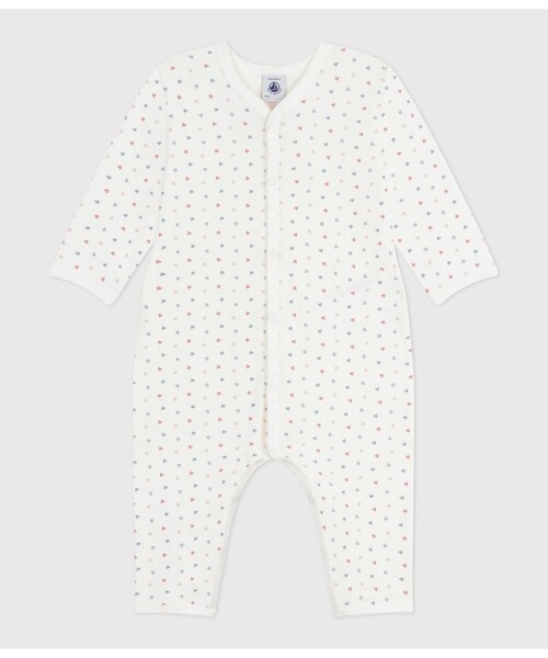 PETIT BATEAU(プチバトー)の「足なしロンパース(ロンパース・キッズ・ホワイト系その他/ホワイト×グレー/ホワイト×ブルー・3MONTH/6MONTH/12MONTH)」の2枚目の写真