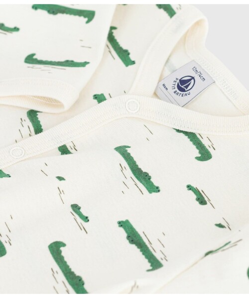 PETIT BATEAU(プチバトー)の「足なしロンパース(ロンパース・キッズ・ホワイト系その他/ホワイト×グレー/ホワイト×ブルー・3MONTH/6MONTH/12MONTH)」の11枚目の写真