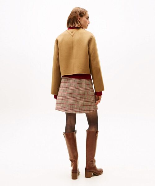 TOMMY HILFIGER(トミーヒルフィガー)の「ウールブレンドレギュラーレディジャケット(ブルゾン・レディース・ブラウン・32inch/34inch)」の3枚目の写真