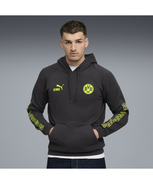 PUMA(プーマ)の「PUMA プーマ メンズ ドルトムント キング フーディ(パーカー・メンズ・グレー系その他2・MEDIUM/LARGE/X-LARGE/SMALL/X-SMALL)」の1枚目の写真