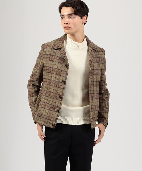 別注】CARUSO ウールチェック ショートブルゾン（ブルゾン）｜CARUSO