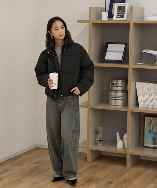 FREE'S MART（フリーズマート）の「◆スタンドショート中綿ブルゾン（ブルゾン・レディース・ホワイト/ブラウン/ブラック・SMALL/MEDIUM）」の10枚目の写真