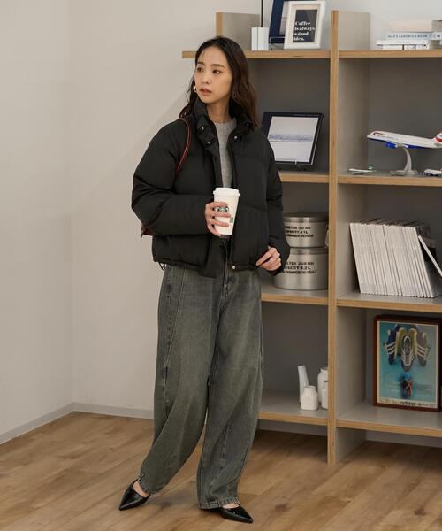 FREE'S MART（フリーズマート）の「◆スタンドショート中綿ブルゾン（ブルゾン・レディース・ホワイト/ブラウン/ブラック・SMALL/MEDIUM）」の11枚目の写真