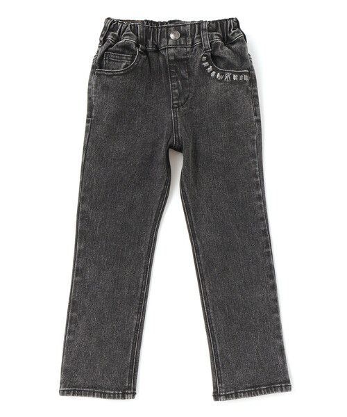 WASK（ワスク）の「カラー刺しゅうストレッチデニムパンツ(100~160cm)（デニムパンツ・キッズ・ブラック/ブルー・160cm/130cm/120cm/140cm/150cm）」の2枚目の写真