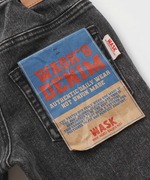 WASK（ワスク）の「カラー刺しゅうストレッチデニムパンツ(100~160cm)（デニムパンツ・キッズ・ブラック/ブルー・160cm/130cm/120cm/140cm/150cm）」の12枚目の写真