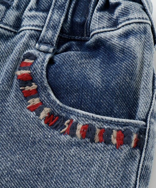 WASK（ワスク）の「カラー刺しゅうストレッチデニムパンツ(100~160cm)（デニムパンツ・キッズ・ブラック/ブルー・160cm/130cm/120cm/140cm/150cm）」の8枚目の写真