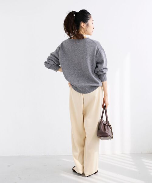 le.coeur blanc(ルクールブラン)の「《WEB限定アイテム》スムースニットイージーパンツ(その他パンツ・レディース・ブラック/ブラウン/アイボリー/キャメル・38)」の6枚目の写真
