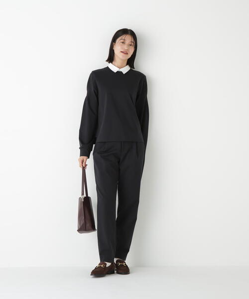 human woman(ヒューマンウーマン)の「◆ストレッチポンチワンタックテーパードパンツ(その他パンツ・レディース・ネイビー/ベージュ系その他2・SMALL/MEDIUM)」の13枚目の写真
