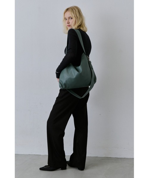 ウスマチ2WAYワンハンドルショルダー / ソフトフェイクレザースクエア