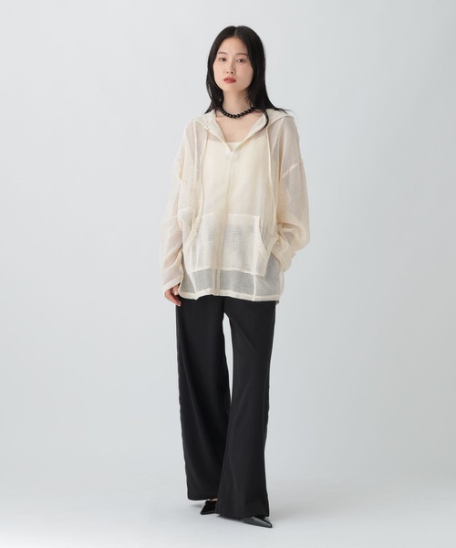 LEPSIM（レプシィム）の「メッシュフーディープルオーバー　581017（その他トップス・レディース・ブラック/アイボリー/ブルー・FREE）」の10枚目の写真