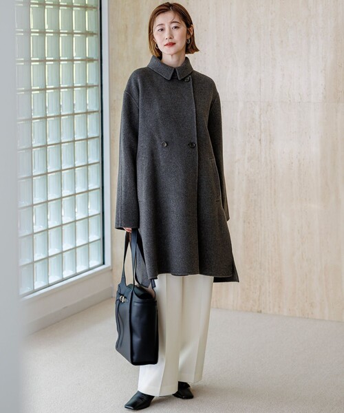 23区(ニジュウサンク)の「TRストレッチギャバ ワイド パンツ(その他パンツ・レディース・グレー系/アイボリー系/ホワイト系/ブラック系/黄土色系・36/42/40/38)」の9枚目の写真