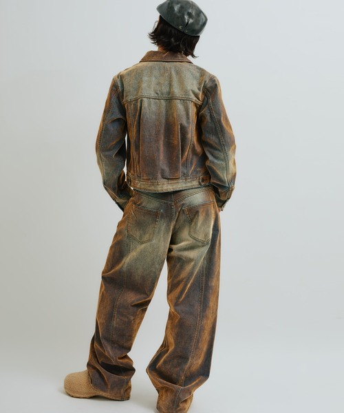 atmos pink(アトモスピンク)の「atmos pink Flocky Denim Jacket / アトモス ピンク フロッキー デニム ジャケット(デニムジャケット・レディース・ブロンズ/ネイビー・FREE)」の10枚目の写真