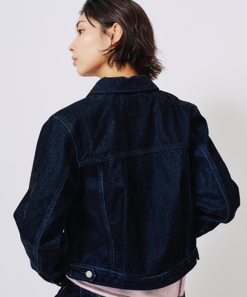 atmos pink(アトモスピンク)の「atmos pink Flocky Denim Jacket / アトモス ピンク フロッキー デニム ジャケット(デニムジャケット・レディース・ブロンズ/ネイビー・FREE)」の15枚目の写真