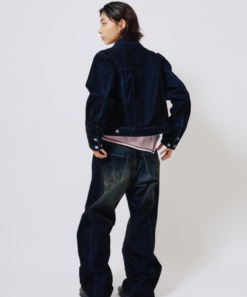 atmos pink(アトモスピンク)の「atmos pink Flocky Denim Jacket / アトモス ピンク フロッキー デニム ジャケット(デニムジャケット・レディース・ブロンズ/ネイビー・FREE)」の18枚目の写真