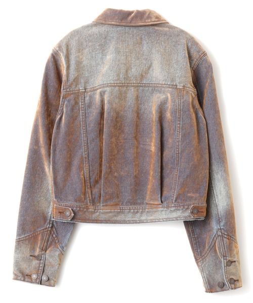 atmos pink(アトモスピンク)の「atmos pink Flocky Denim Jacket / アトモス ピンク フロッキー デニム ジャケット(デニムジャケット・レディース・ブロンズ/ネイビー・FREE)」の5枚目の写真