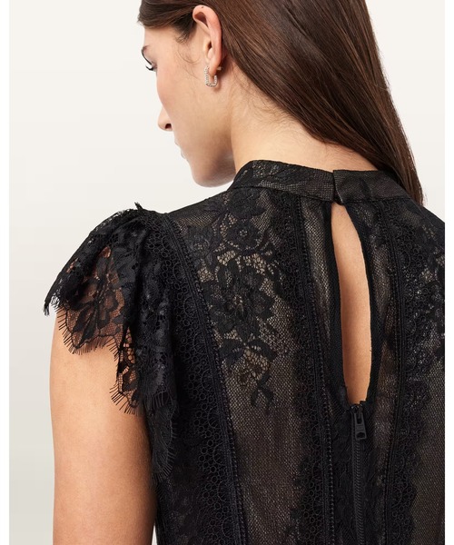 ALLSAINTS（オールセインツ）の「FLEUR TEXTURED ASYMMETRIC HEM DRESS | FLEUR テクスチャード アシンメトリー ヘム ドレス・ワンピース（ワンピース・レディース・ゴールド系その他・4/6/8/10/12）」の15枚目の写真
