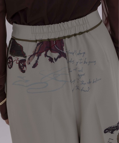 新品タグ付き　現行　eimee law　ロゴテープベルトチノパン　パンツ Eimee Law パンツ テキスト馬柄ptパイピングセンタープレス