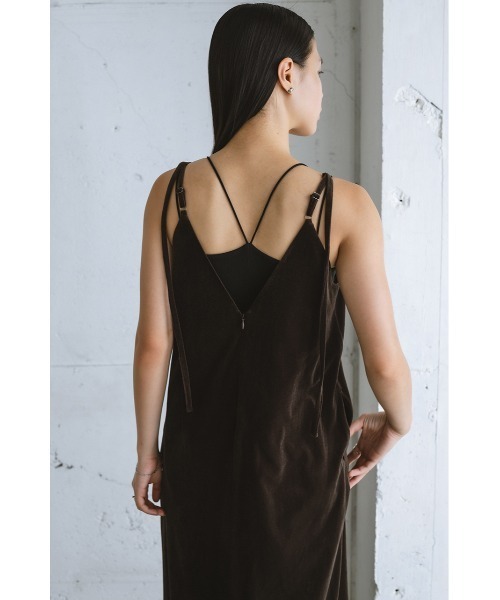 STYLEMIXER（スタイルミキサー）の「ベロアレイヤーキャミワンピース（ワンピース・レディース・ブラック/ブラウン/ベージュ・SMALL/MEDIUM）」の17枚目の写真
