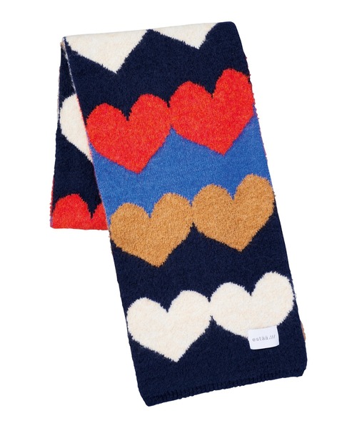 EASY AS PIE　STAR knit scarf　ニットマフラー　星柄 EASY AS PIE STAR knit scarf ニットマフラー 星柄