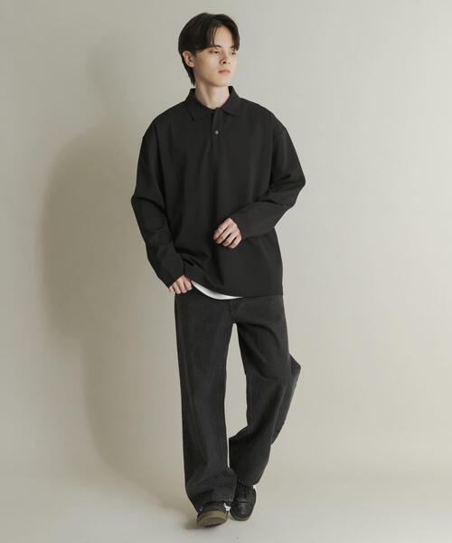 SENSE OF PLACE by URBAN RESEARCH（センスオブプレイスバイアーバンリサーチ）の「カノコルーズロングスリーブポロシャツ（ポロシャツ・メンズ・ブラック/ブラウン/グリーン・MEDIUM/LARGE）」の10枚目の写真