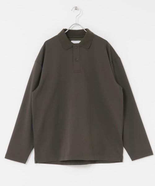 SENSE OF PLACE by URBAN RESEARCH（センスオブプレイスバイアーバンリサーチ）の「カノコルーズロングスリーブポロシャツ（ポロシャツ・メンズ・ブラック/ブラウン/グリーン・MEDIUM/LARGE）」の17枚目の写真